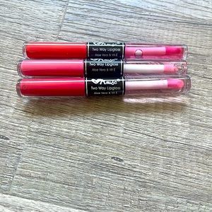 Set of 3 Amuse Pink Red Lipgloss Set